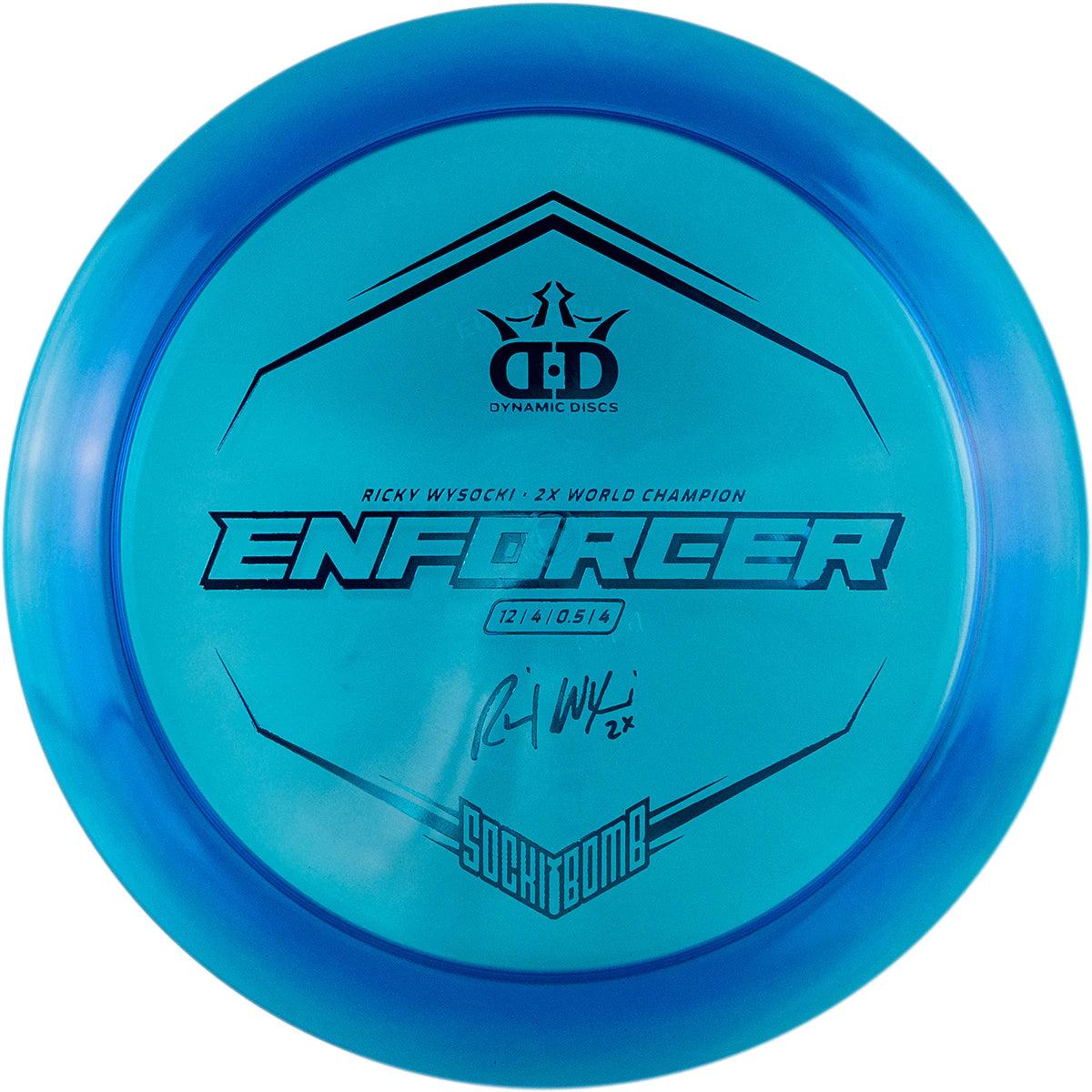Dynamic Discs Lucid Ice Enforcer - Ricky Wysocki Sockibomb Stamp - PAR3 | Disku golfs
