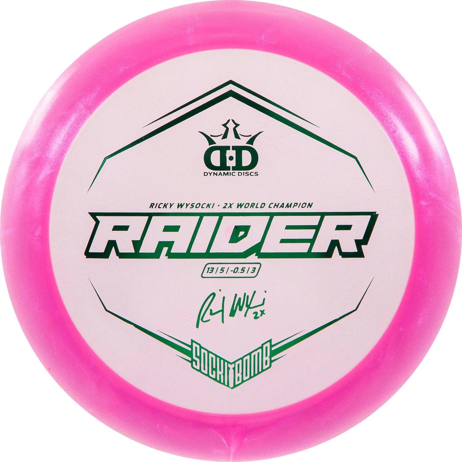 Dynamic Discs Lucid Ice Raider - Ricky Wysocki Sockibomb Stamp - PAR3 | Disku golfs