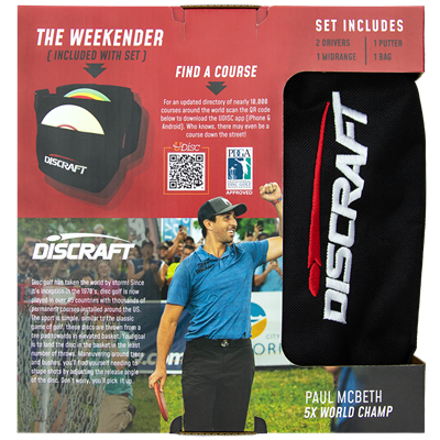 Discraft Deluxe Disc Golf komplekts ar somu