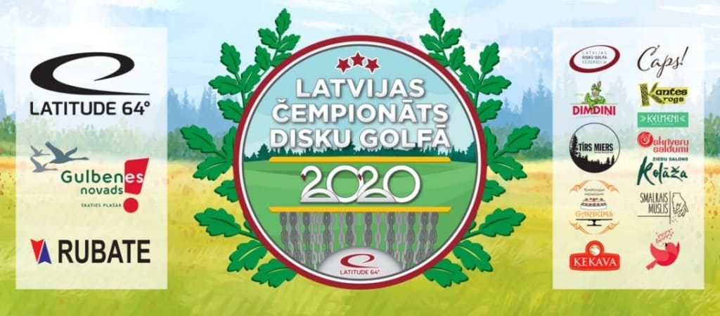 Latvijas Čempionāts disku golfā 2020 reklāmas baneris