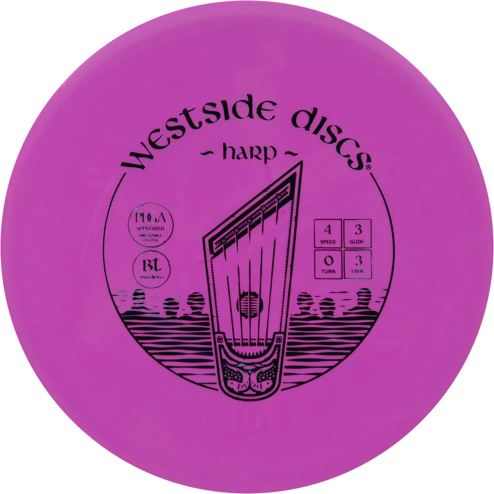 Westside Discs BT Line Medium Harp pink par3 disku golfs
