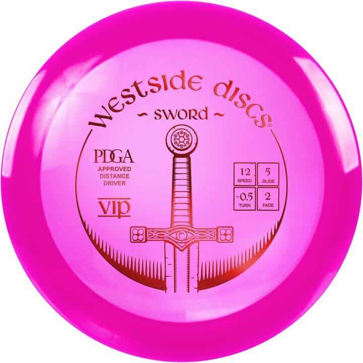 Disku golfa disks Westside Discs VIP Line Sword pink