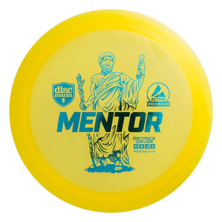 Discmania Active Premium-line Mentor yellow par3 disku golfs