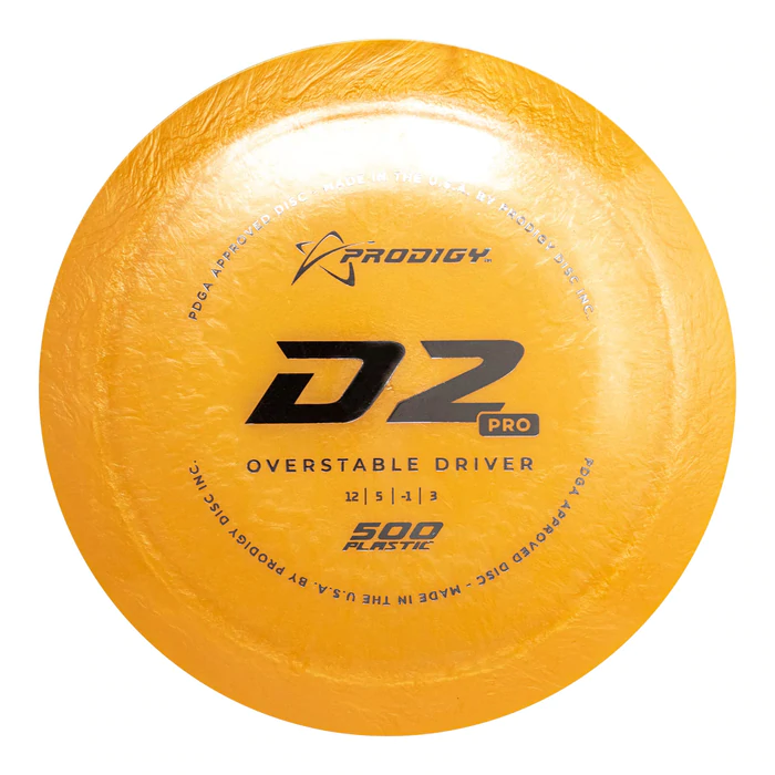 Prodigy D2 Pro 500 orange par3 disku golfs