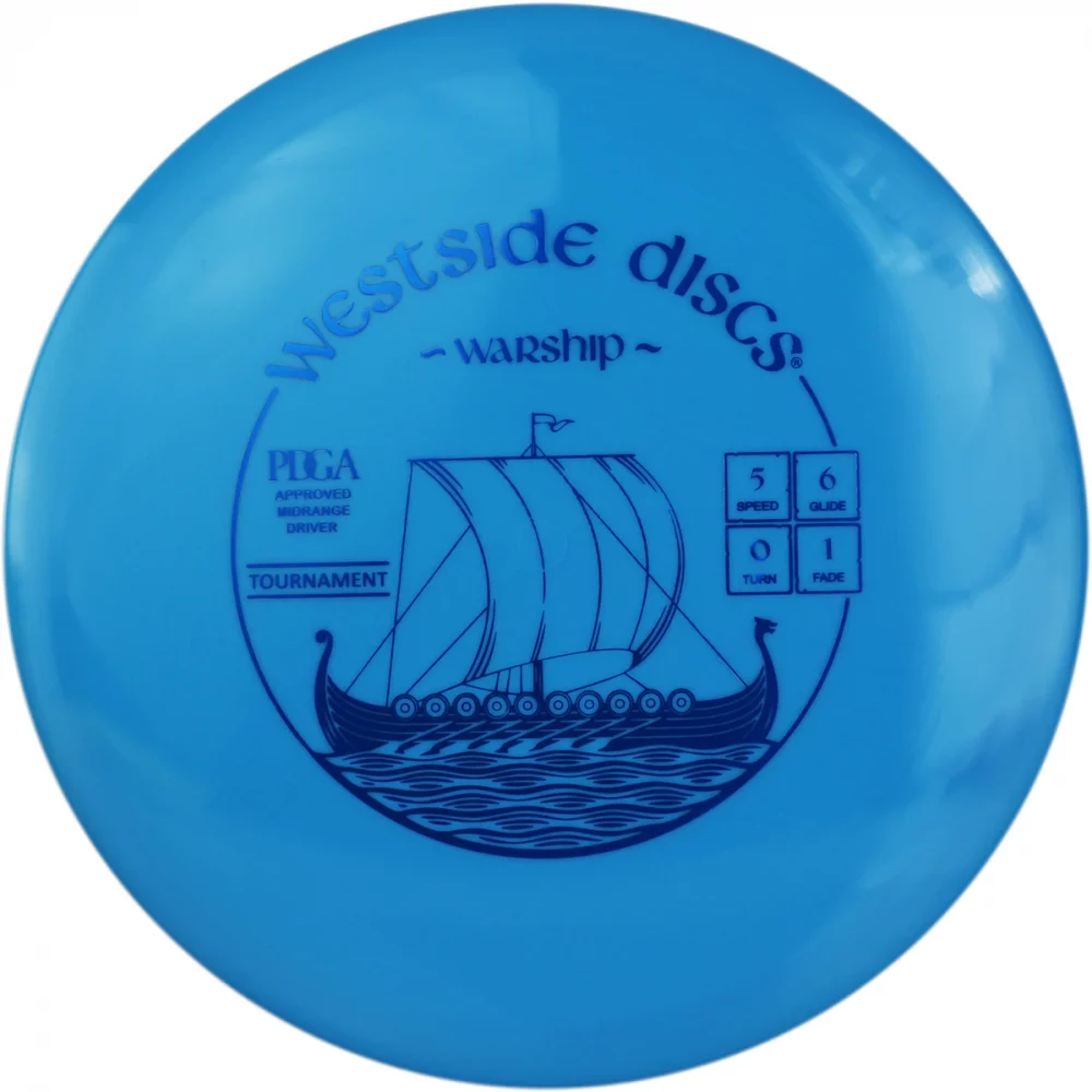 Westside Discs Tournament Line Warship tirk par3 disku golfs