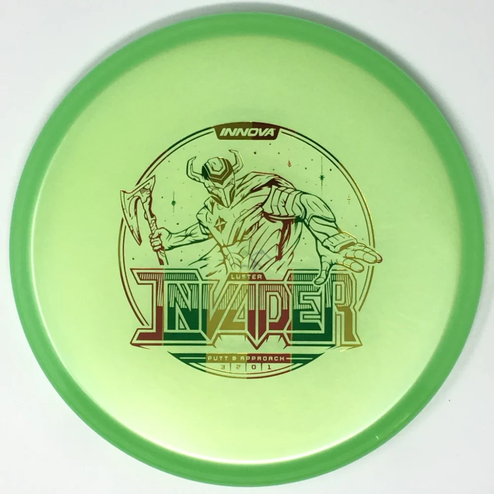 Innova Luster Champion Invader green par3 disku golfs