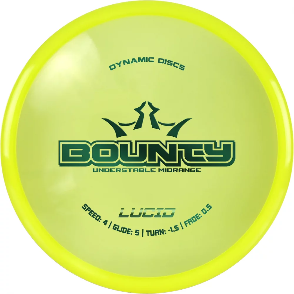Dynamic Discs Lucid Line Bounty yellow par3 disku golfs
