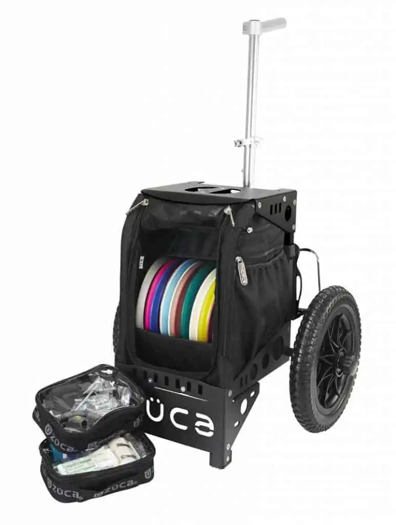 zueca compact disc golf cart black 1