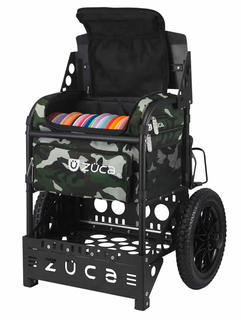 zueca transit disc golf cart black woodland camo 1